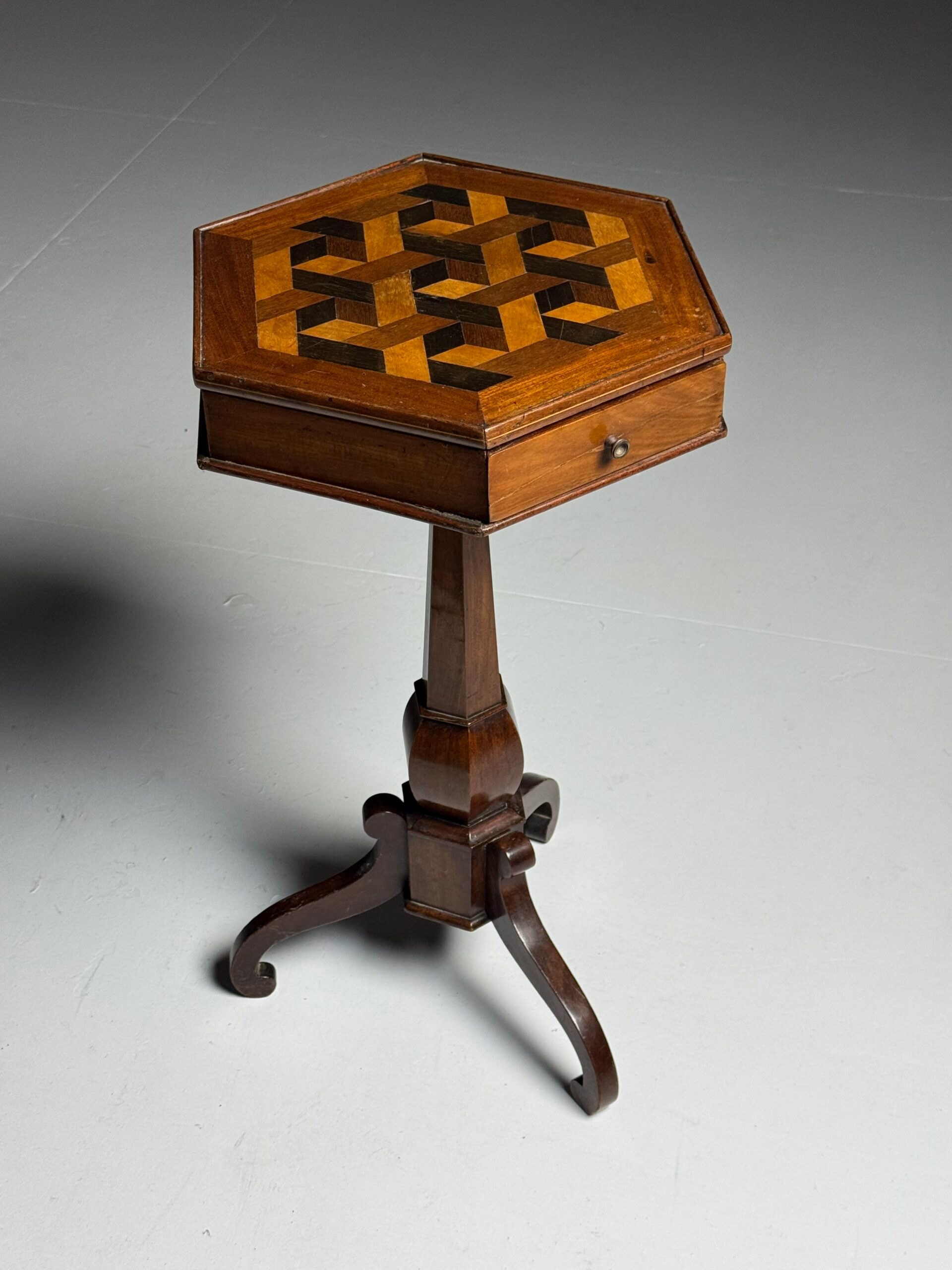 Marquetry side table ca. 1900