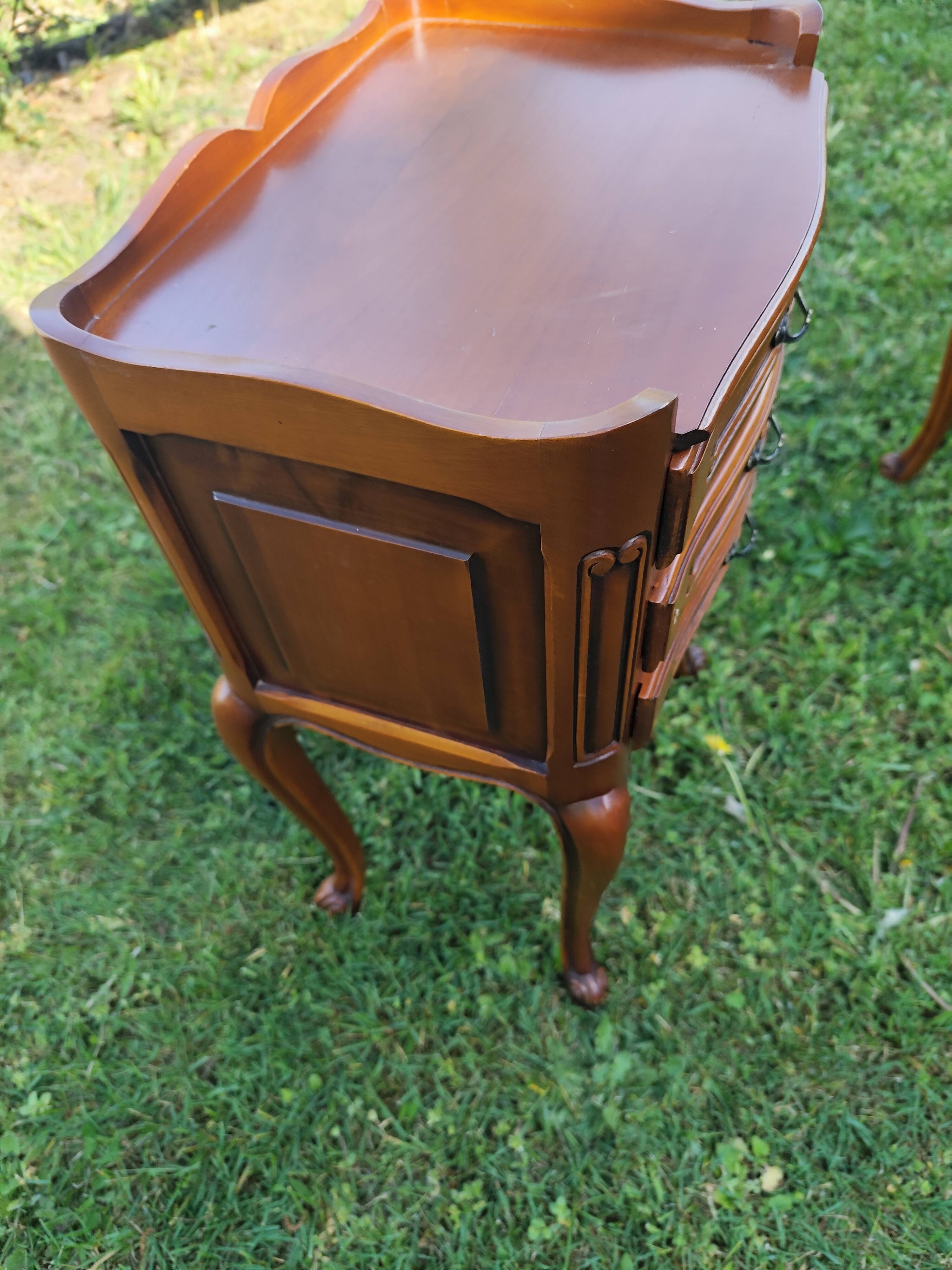 Louis XV style bedside table in cherry wood.