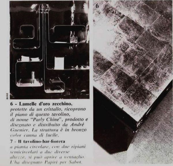 Table basse tournante Harry’s bar par Massimo Papiri pour Mario Sabot Italie Années 1970