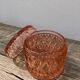 Powder box for Art Deco jewelry in pink crystal