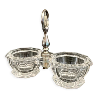 Double saleron in Baccarat crystal