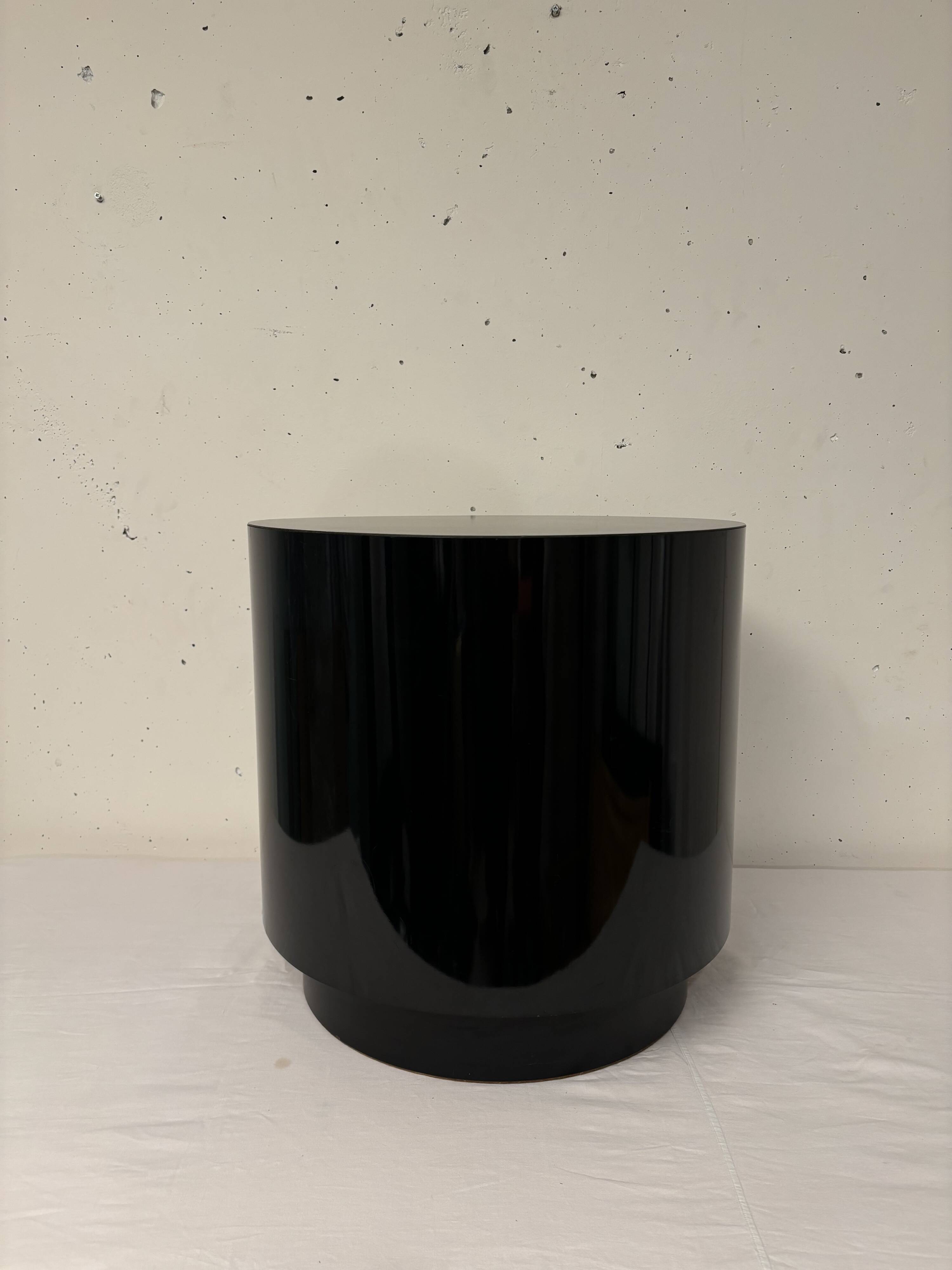 Side table, black melamine coffee table, 1970