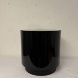 Bout de canapé, table basse d’appoint mélaninée noir 1970