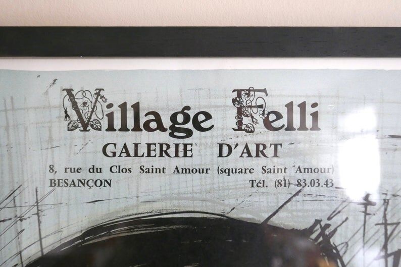 Affiche encadrée, Exposition Bernard Buffet, années 80