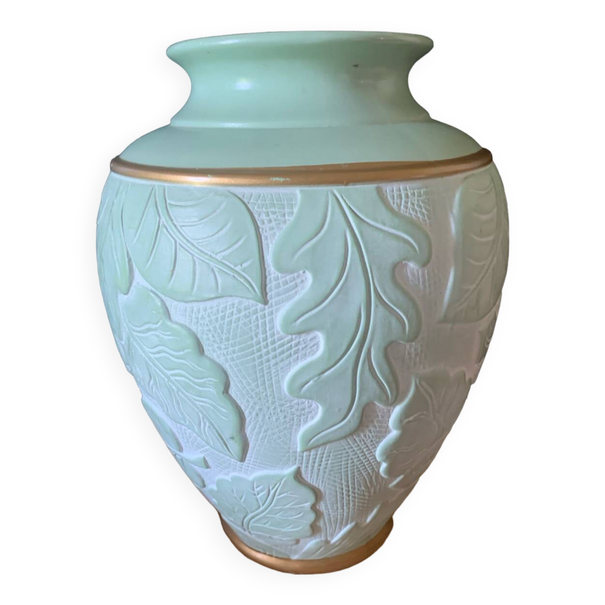 Large green vase
