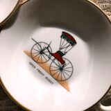 Vintage mocha service collection 6 cups cars real limoges porcelain of paris