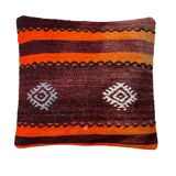 Housse de coussin kilim turc vintage, 40 x 40 cm