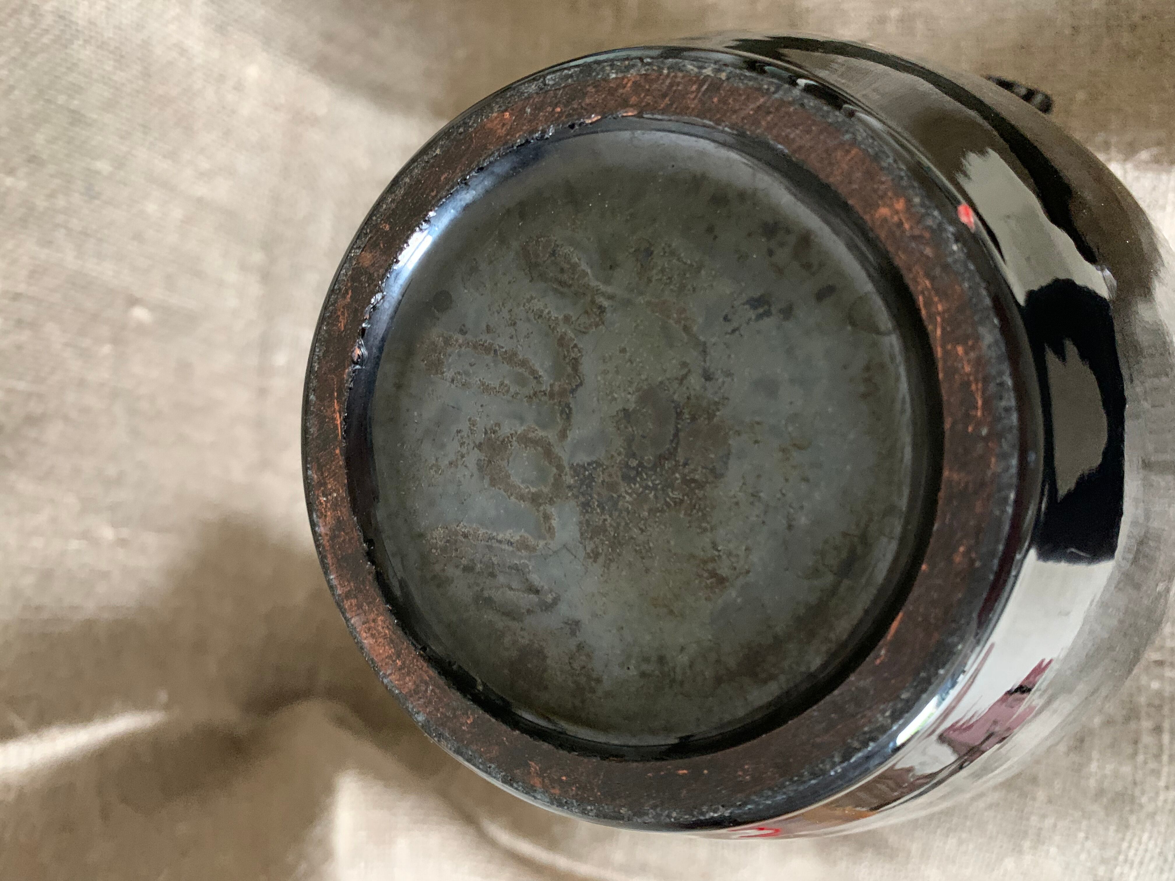 Vase Art Deco black sign Valy