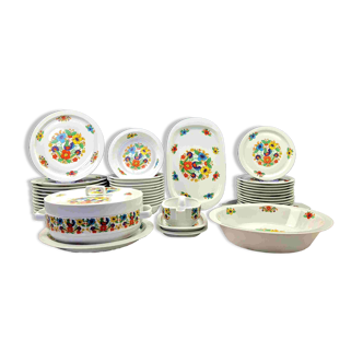 Rare Limousin Porcelain Dinnerware Set Decorated by Limoges JRS.