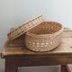 Vintage woven rattan box, case