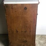 Waxed beech chiffon with white marble top