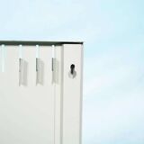 Vintage 1960s metal magazine rack, storage for single LPs.