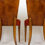 Art Deco H-214 Dining Chairs by Jindrich Halabala for ÚP Závody, 1950s, Set of 4