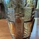Art Deco vase in brown glass