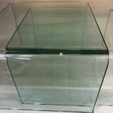 Set 2 glass nesting tables 1980