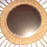 Mirror Sun 70s Wicker 65cm