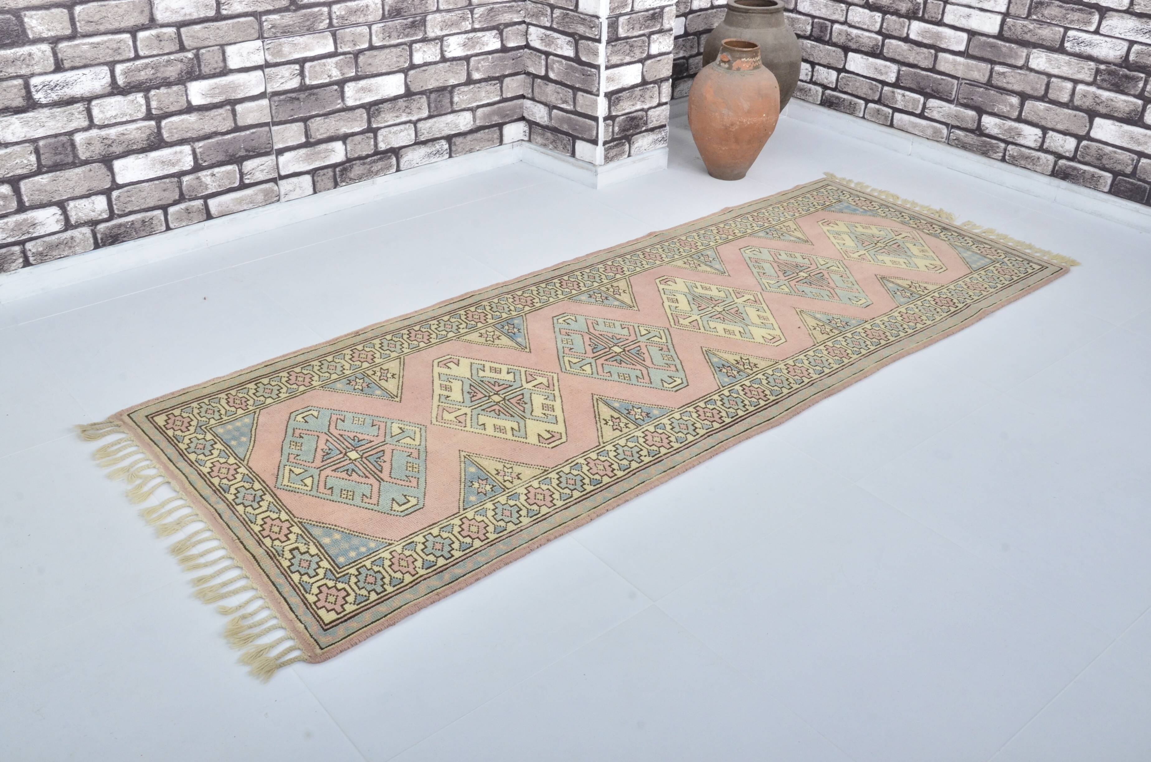 Pink & Turqouise Vintage Hallway Runner sku 3292