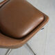 Mid-century Brown Leatherette Swivel Chair from Stol