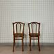 Paire de chaises Thonet bois et cannage