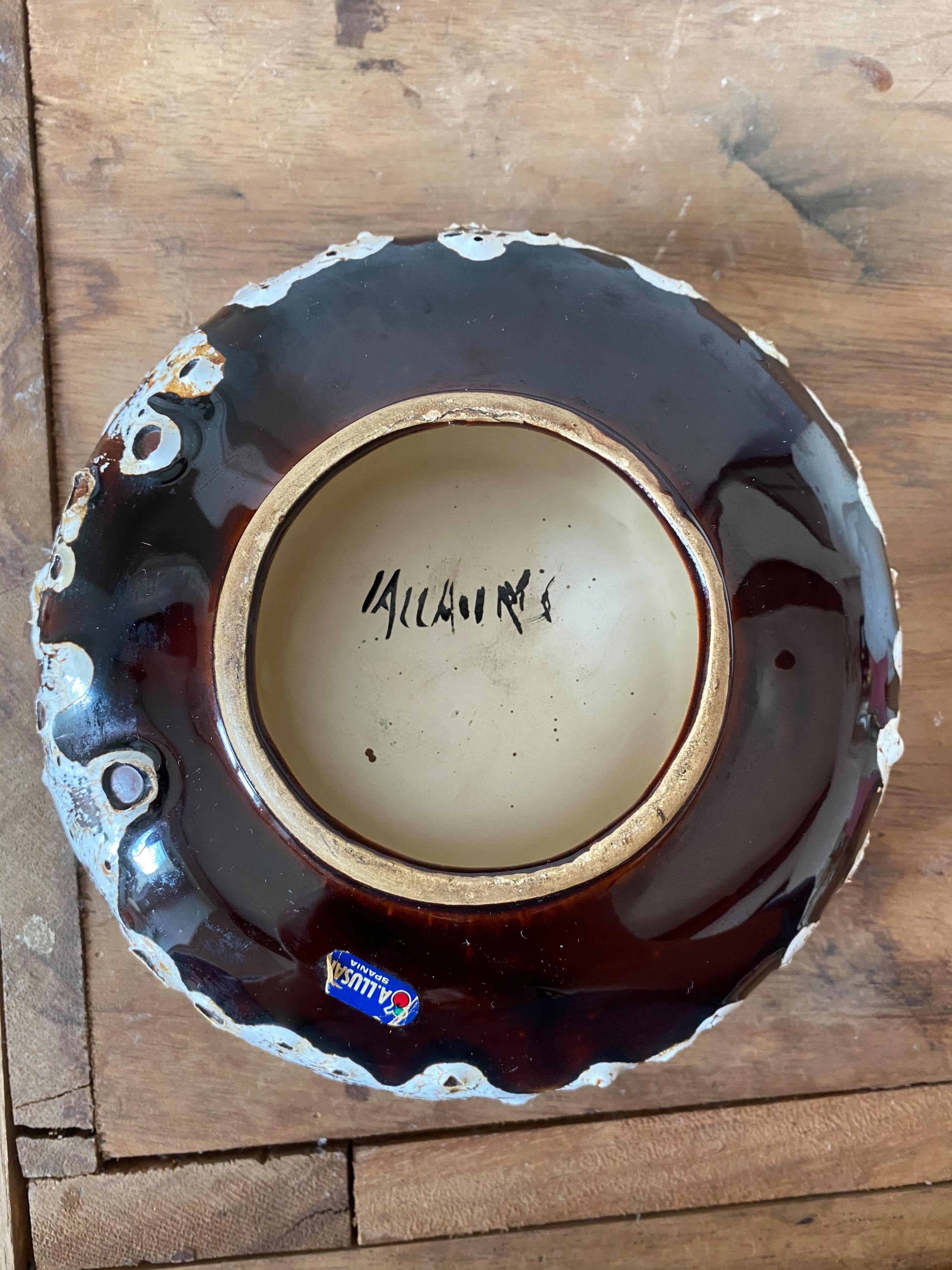 Ashtray fat lava 1960 signed Vallauris