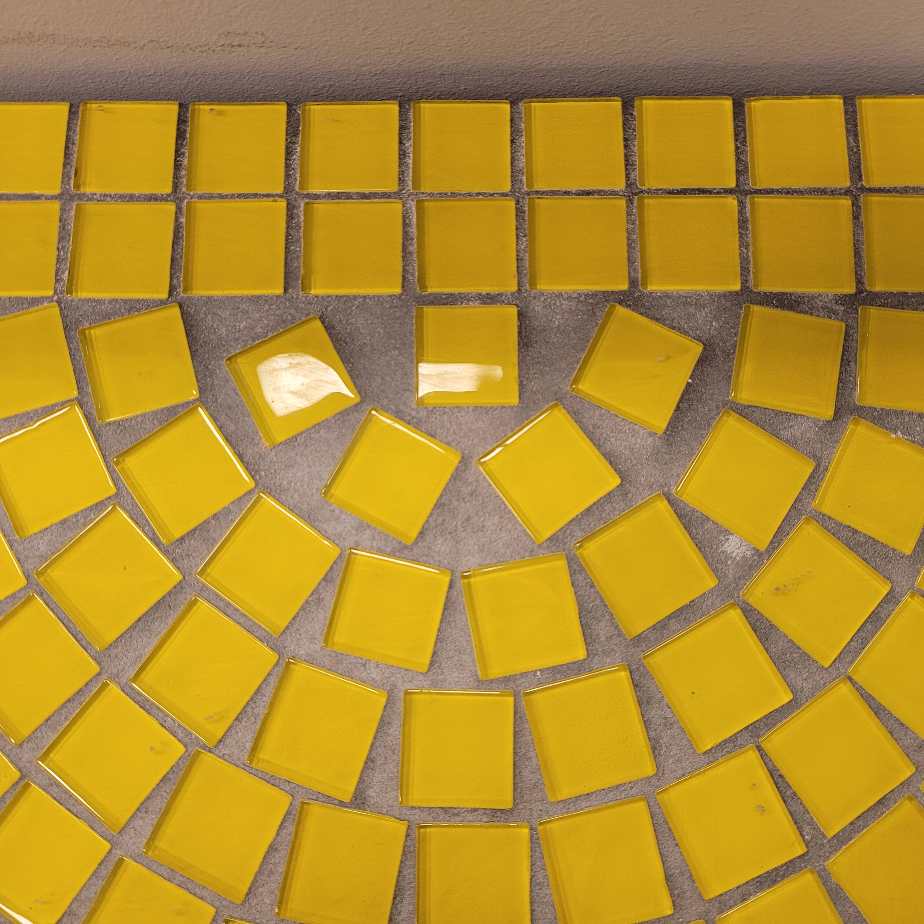 Pair of floating consoles, tesela mosaic, Art Decó, 50's – France