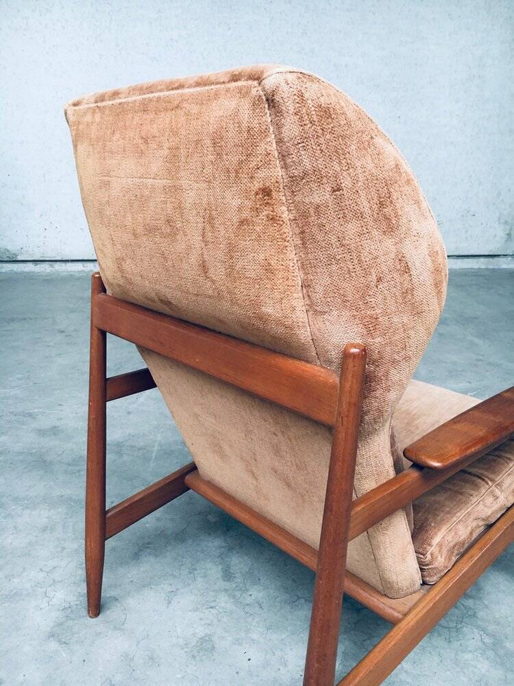 Set of Mid-Century Scandinavian Wingback Armchairs, Denmark, 1960s