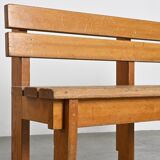 Pair of solid wood benches by Christian Durupt, Courchevel, circa 1960