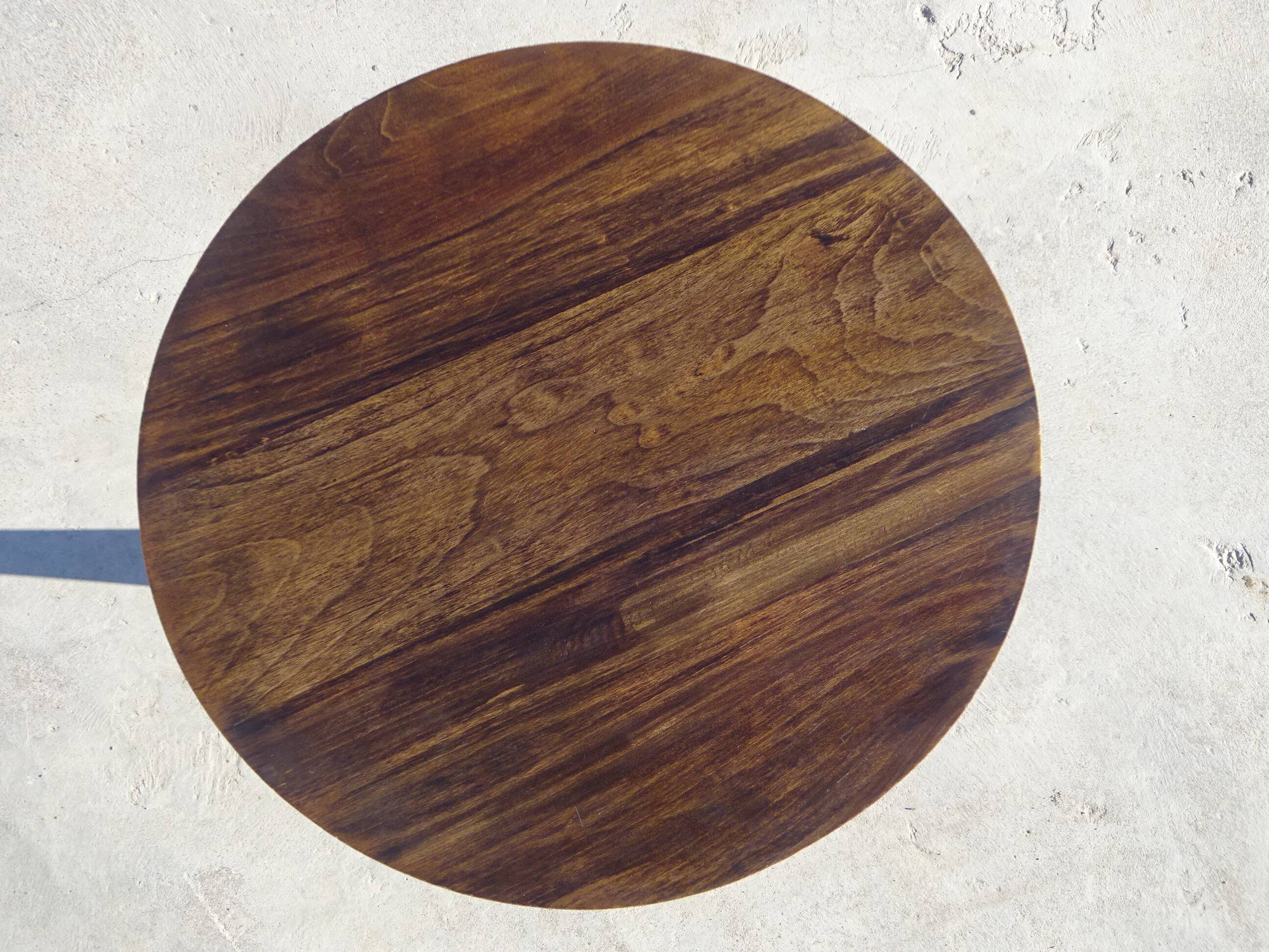 Solid wood pedestal table, Ø60cm
