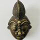 Masque en bronze africain, 19e siècle