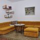Yellow corduroy modular sofa, 1970s, set of 7