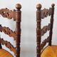 Pair of old turned wood chairs