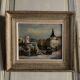 Oil on panel mid-20th century Breton landscape Concarneau