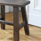 Brutalist teak stool from balî
