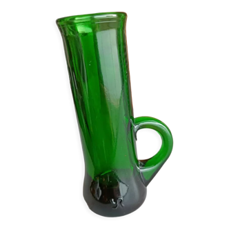 Fiole vase soliflore verre Yves Rocher verte