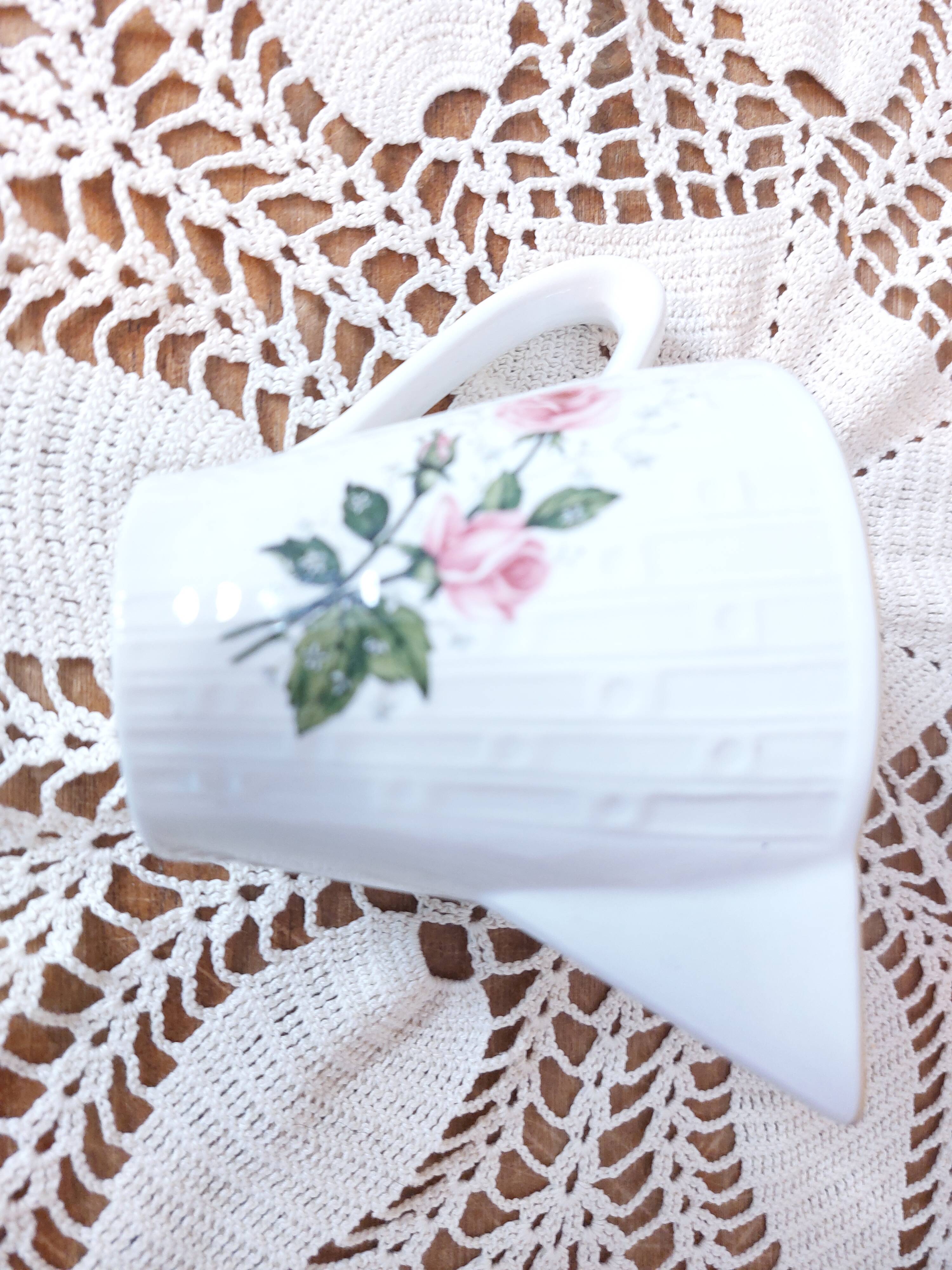 Luneville KG France milk jug, pink rose decor