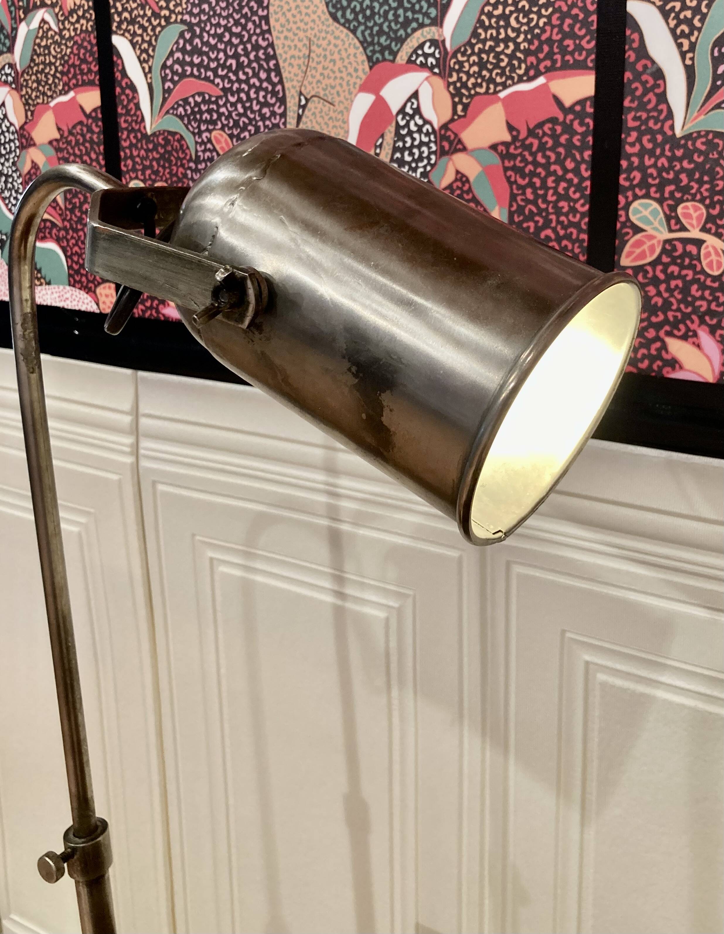 Grande applique métal 1960 "design industriel".