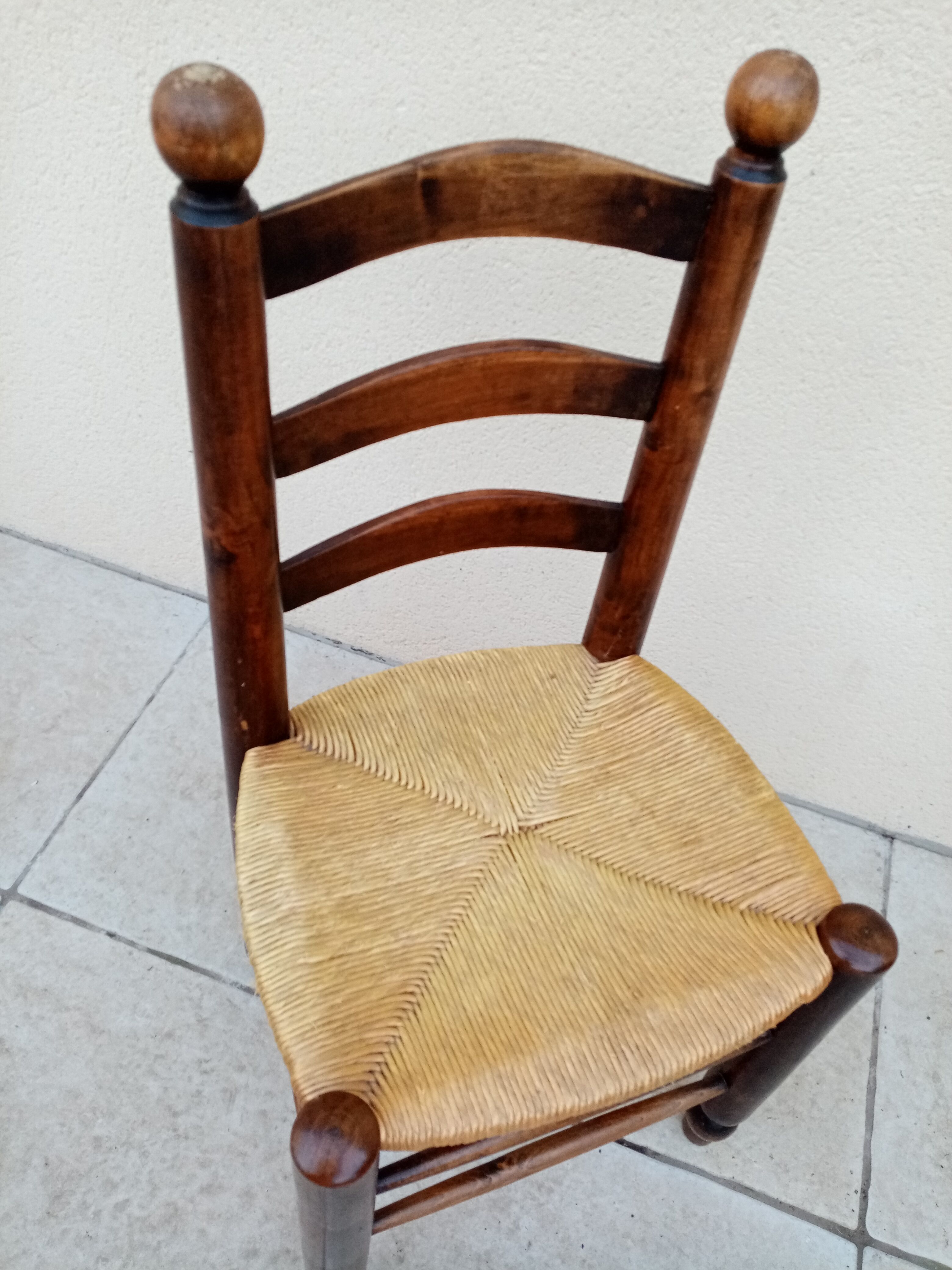 vintage straw chair GEORGES ROBERT