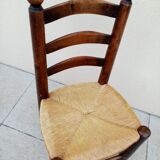 vintage straw chair GEORGES ROBERT