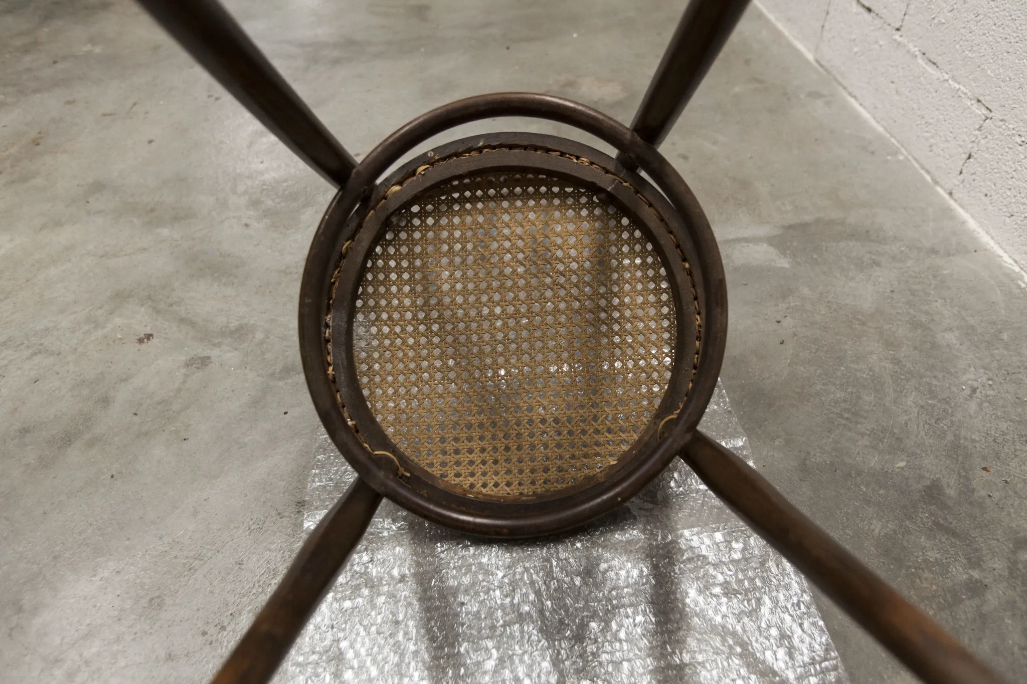 Bistro Chair Fischel 1930 Curved Wood Caning