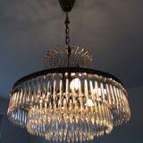 Old waterfall chandelier with grapevines and bronze