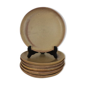 Set of 6 sandstone plates 22 cm