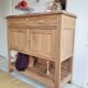 Antique wooden and marble buffet console