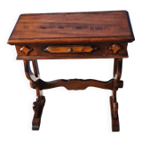 Solid wood console.