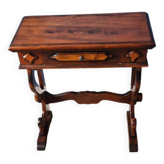 Solid wood console.
