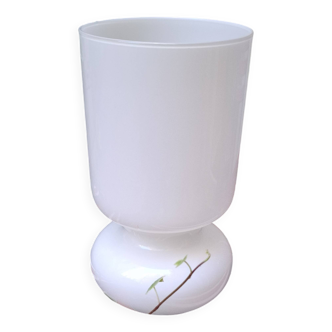 Lampe opaline blanche vintage