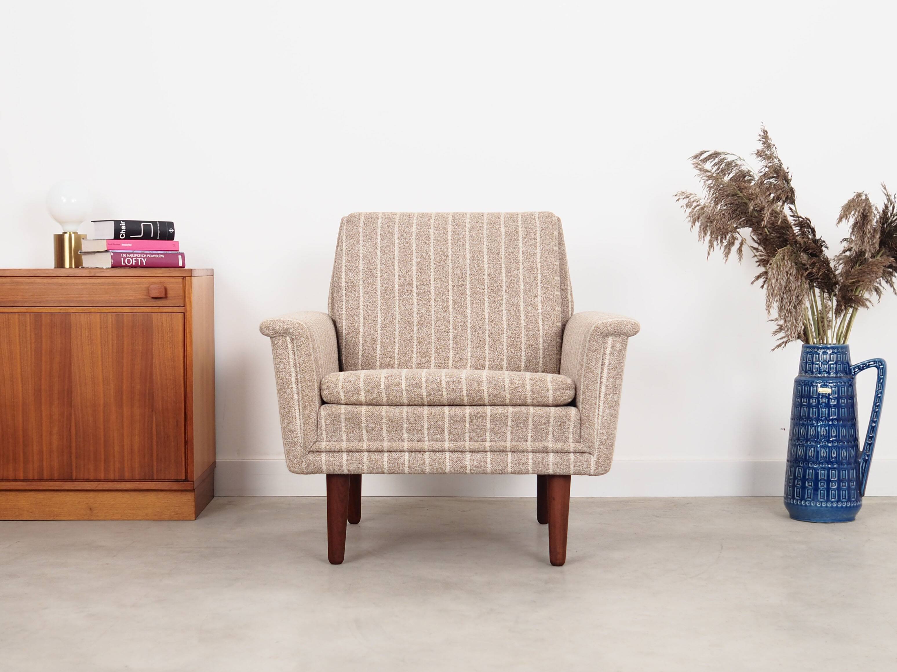 Fauteuil en teck, design danois, années 1970, production : Danemark