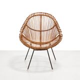 Italian rattan chair from the 60s