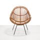 Chaise italienne en rotin des années 60