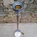 Chrome and brass floor lamp
