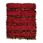 Tapis Tulu fait main moderne en rouge. 100 % laine. Options personnalisées disponibles.